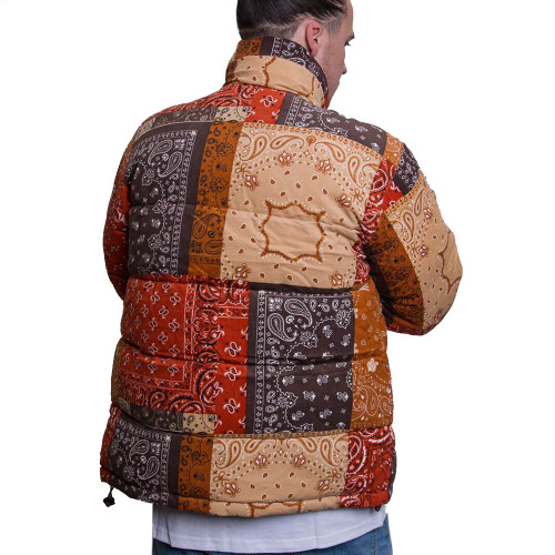 Karl Kani Ανδρικό μπουφάν Retro Paisley Reversible Corduroy Puffer Jacket